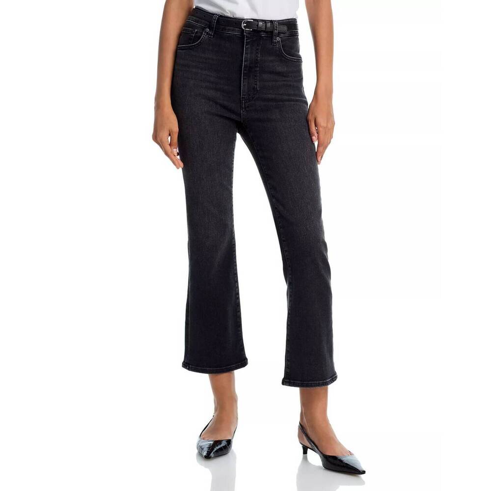NEW FRAME reboot crop high rise ankle jeans in starship